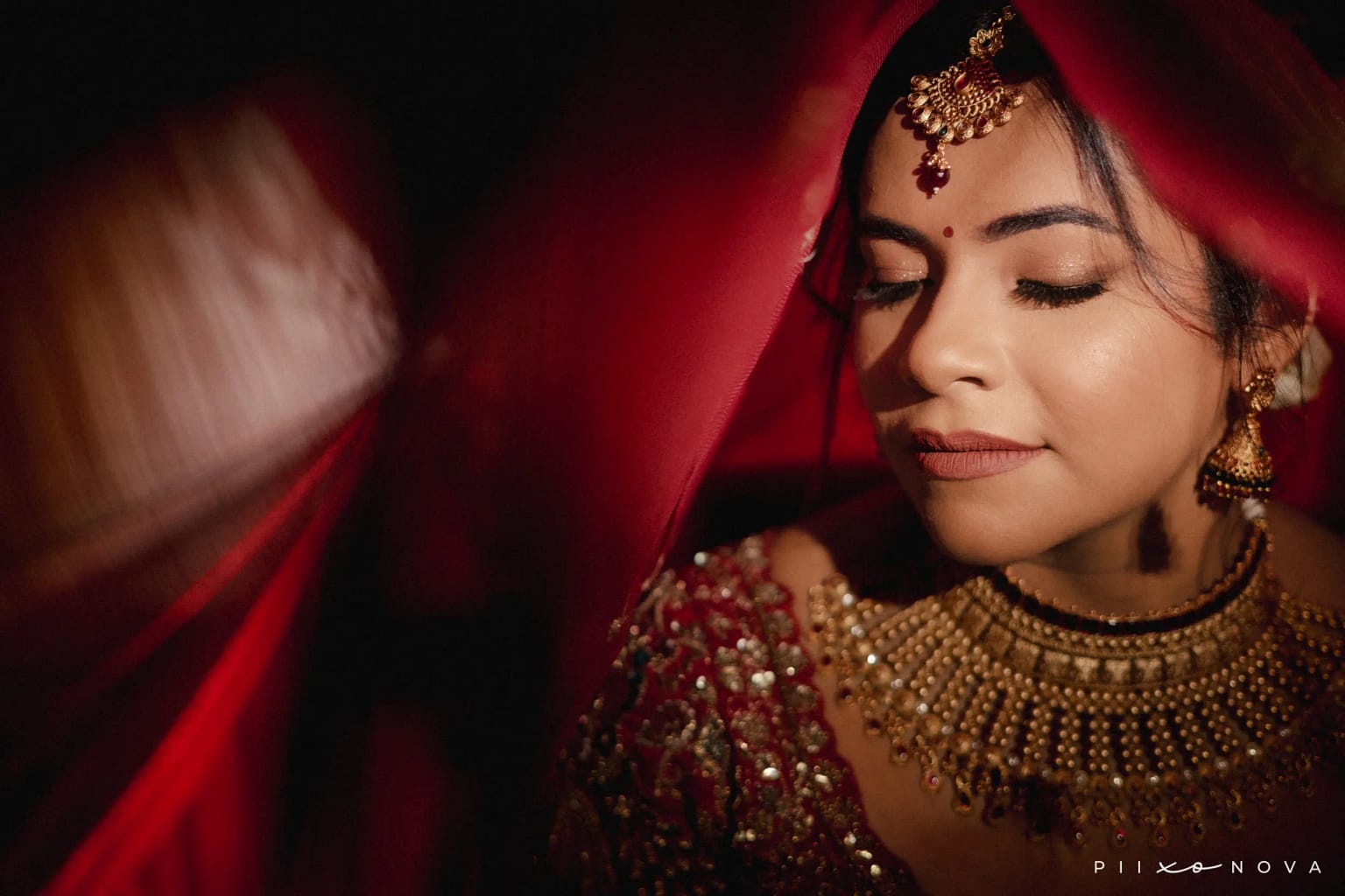 Ritika & Sumit wedding portrait: couple in traditional wedding attire, wedding day moment, Kolkata